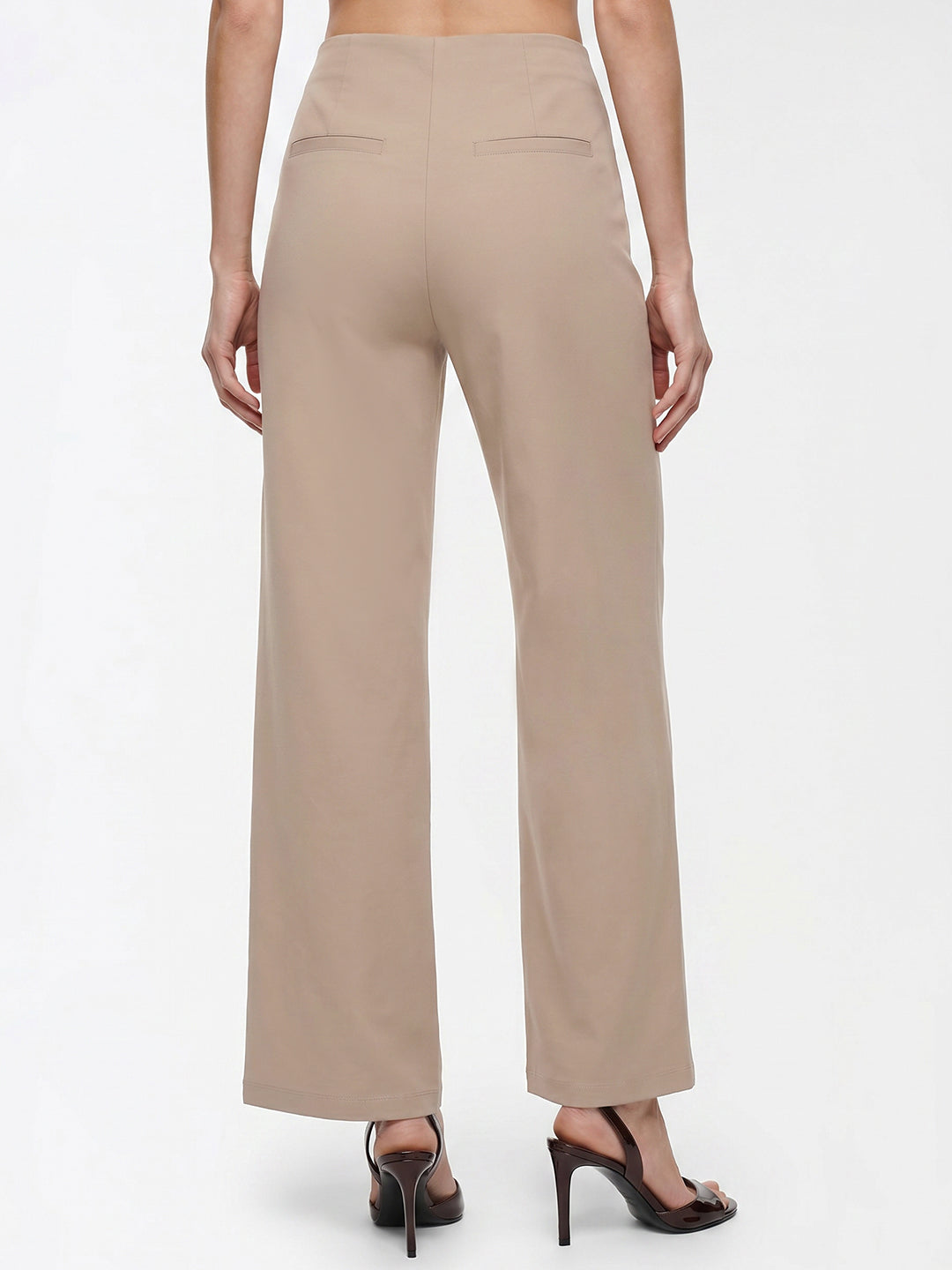 Women Oatmilk Wide Leg Treggings
