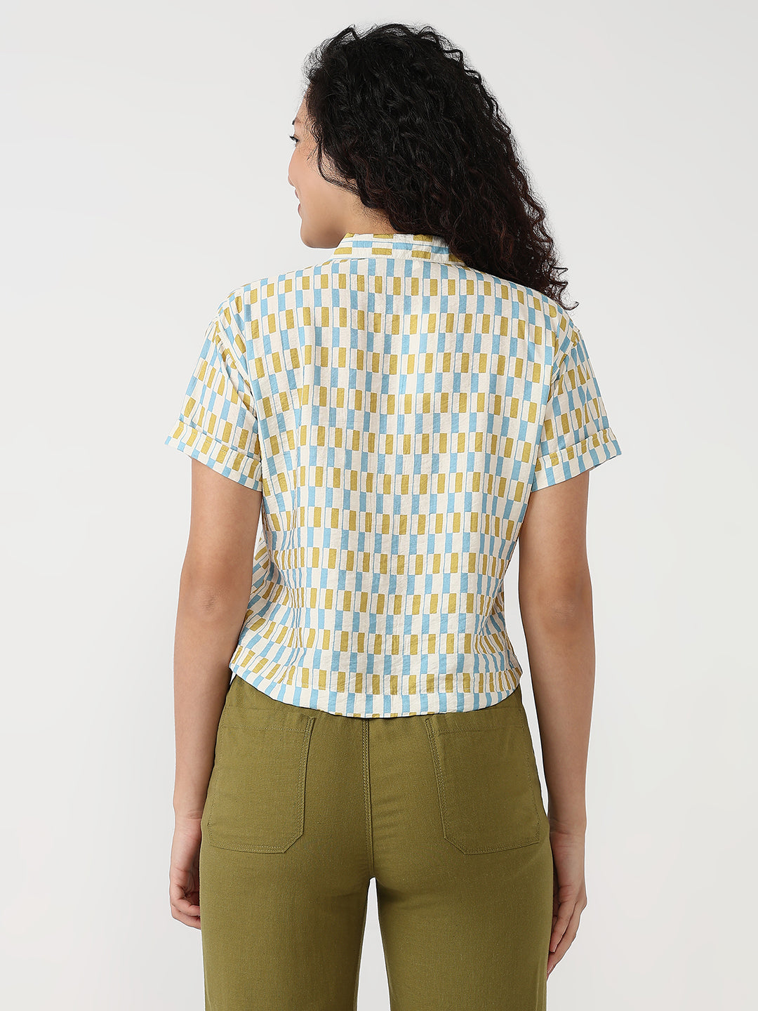 Women Multi Slim Crop Shirt
