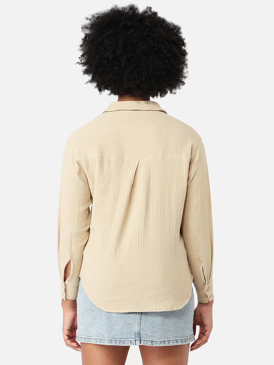 Women Oatmilk Oversized Shirt
