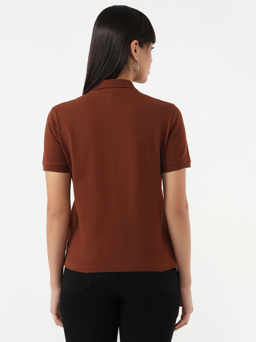 Women Sepia Slim T-Shirt