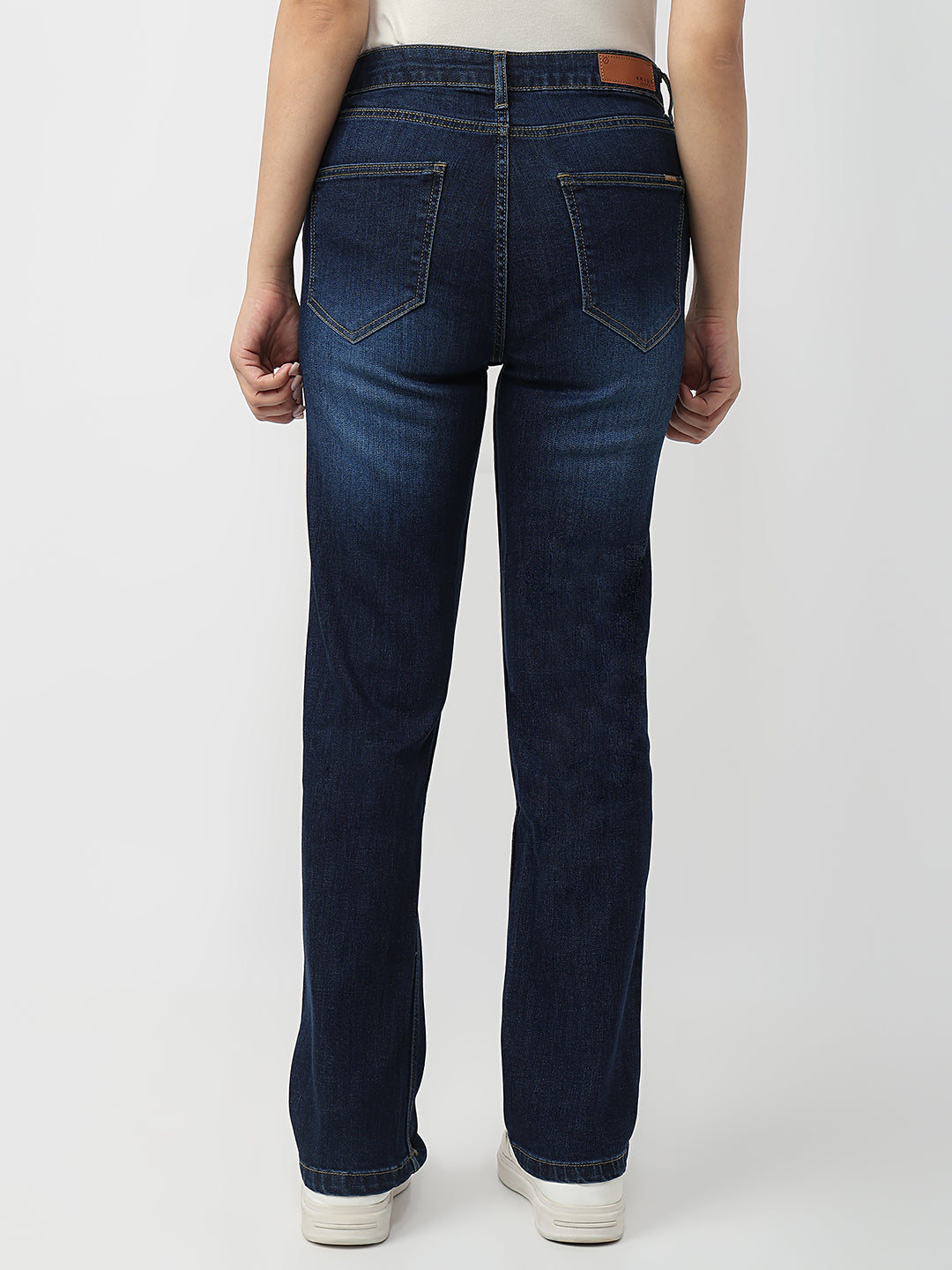 Women Dark High-Rise Slim Straight Fit Jeans