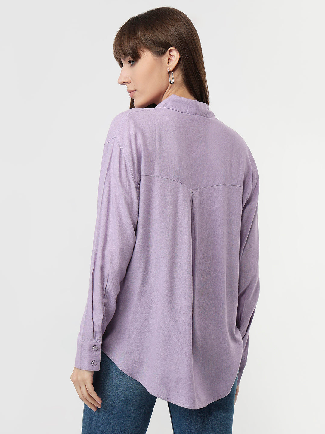 Women Lilac Oversized Shirt