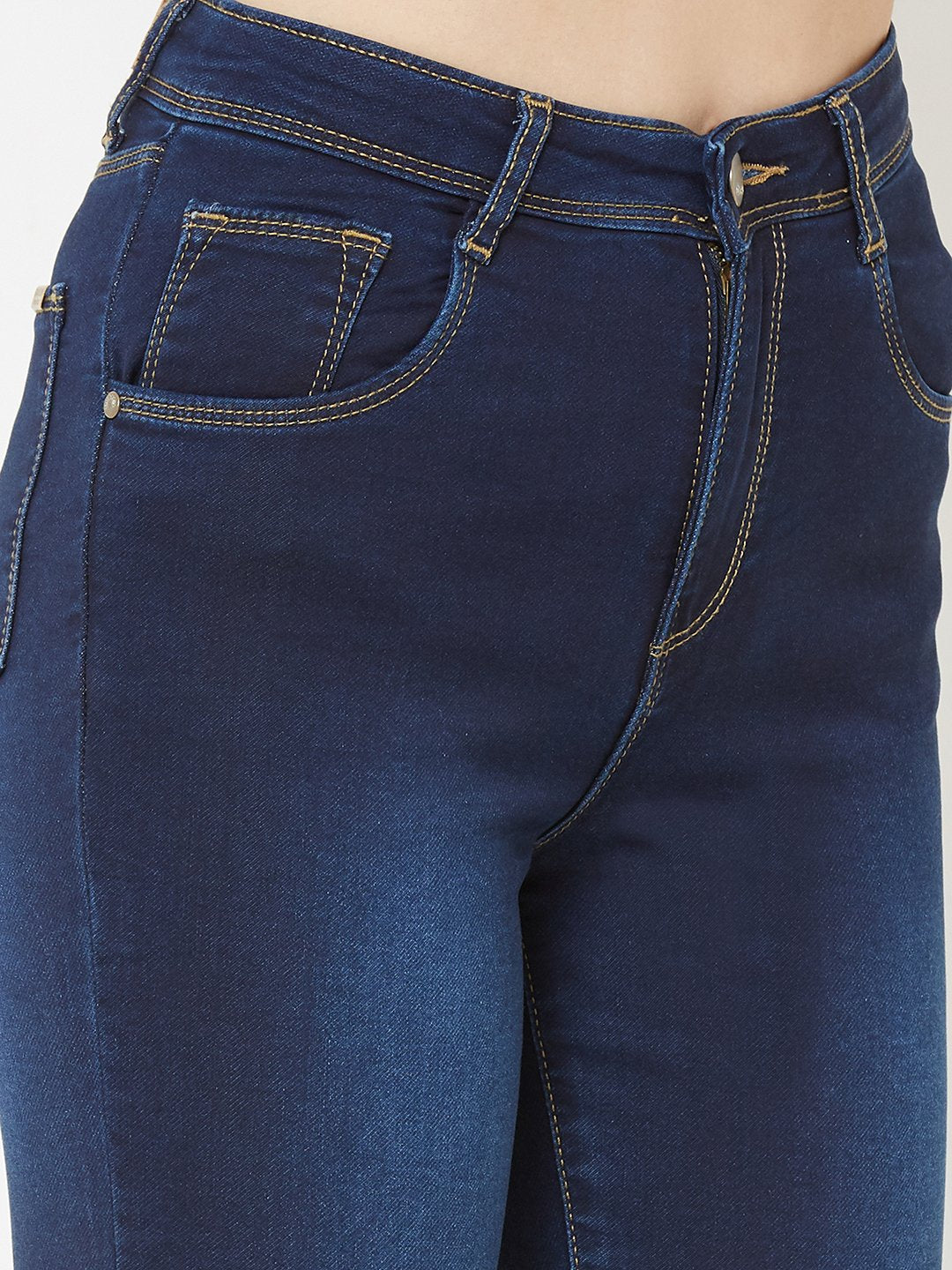 Women Blue High-Rise Crop Length Skinny Jeans