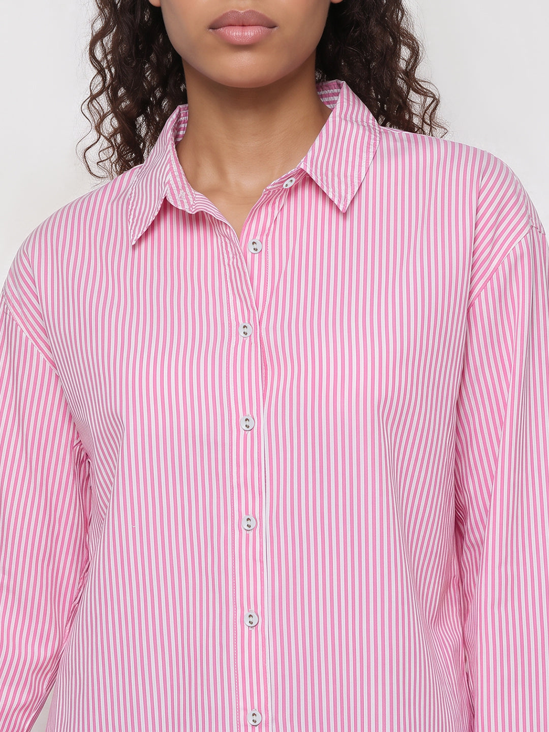 Pink/White Oversized Shirt