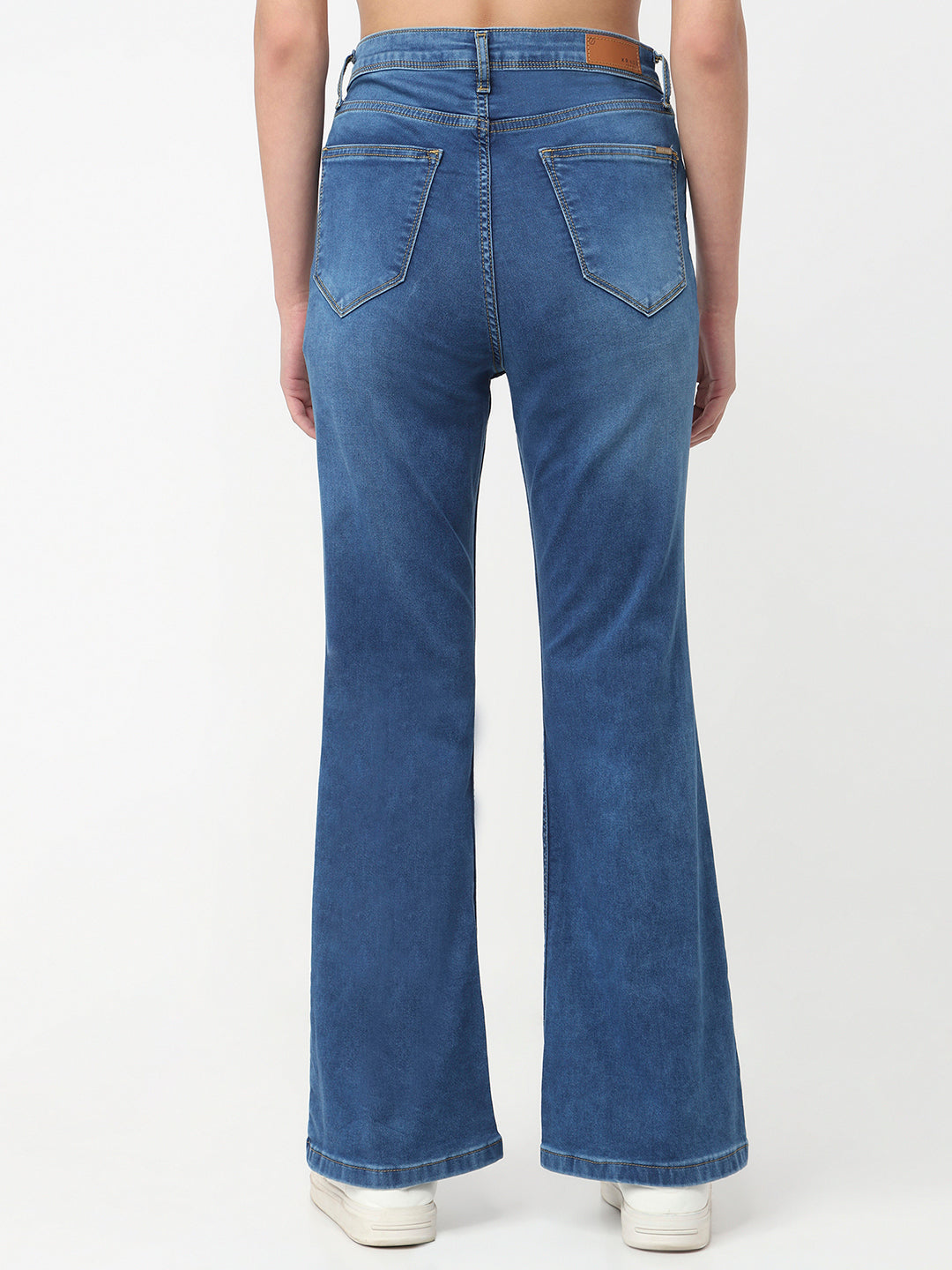 Women Blue High-Rise Flare Jeans