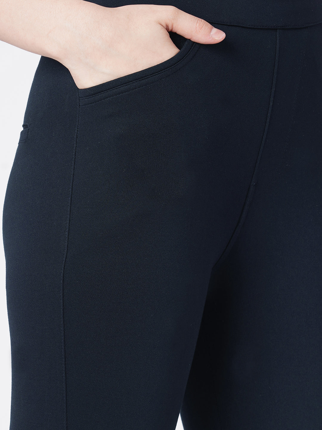 Women Navy Skinny Treggings