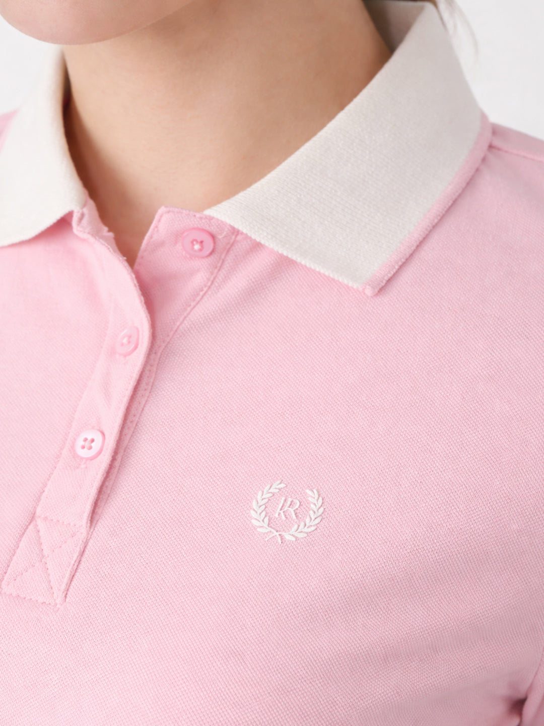 Women Pink Polo T-Shirt