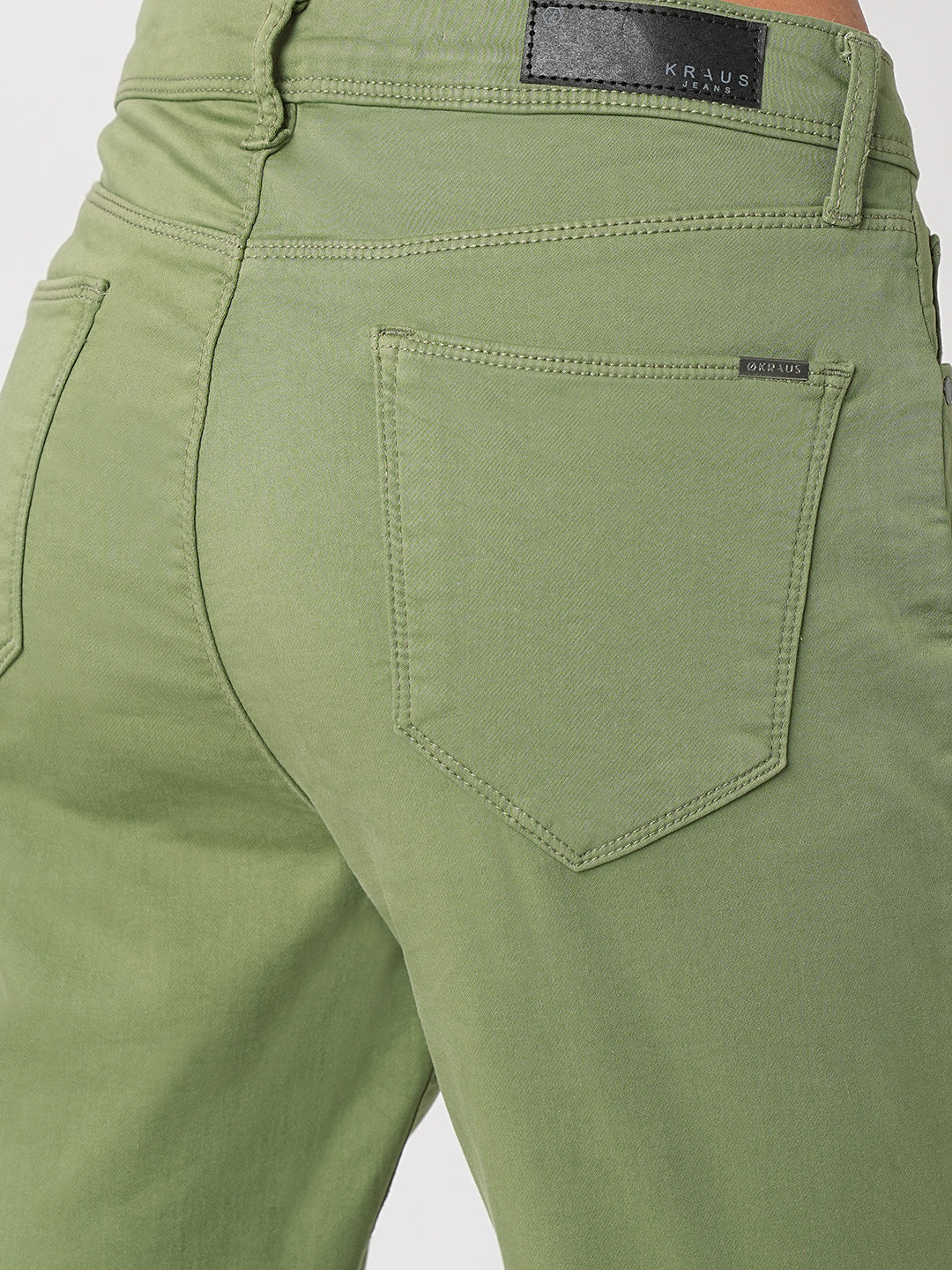 Women Olive High-Rise Skinny Jeans