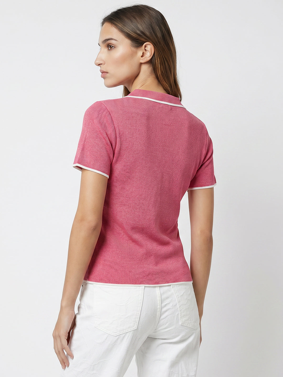 Women Blush Pink Flat Knit