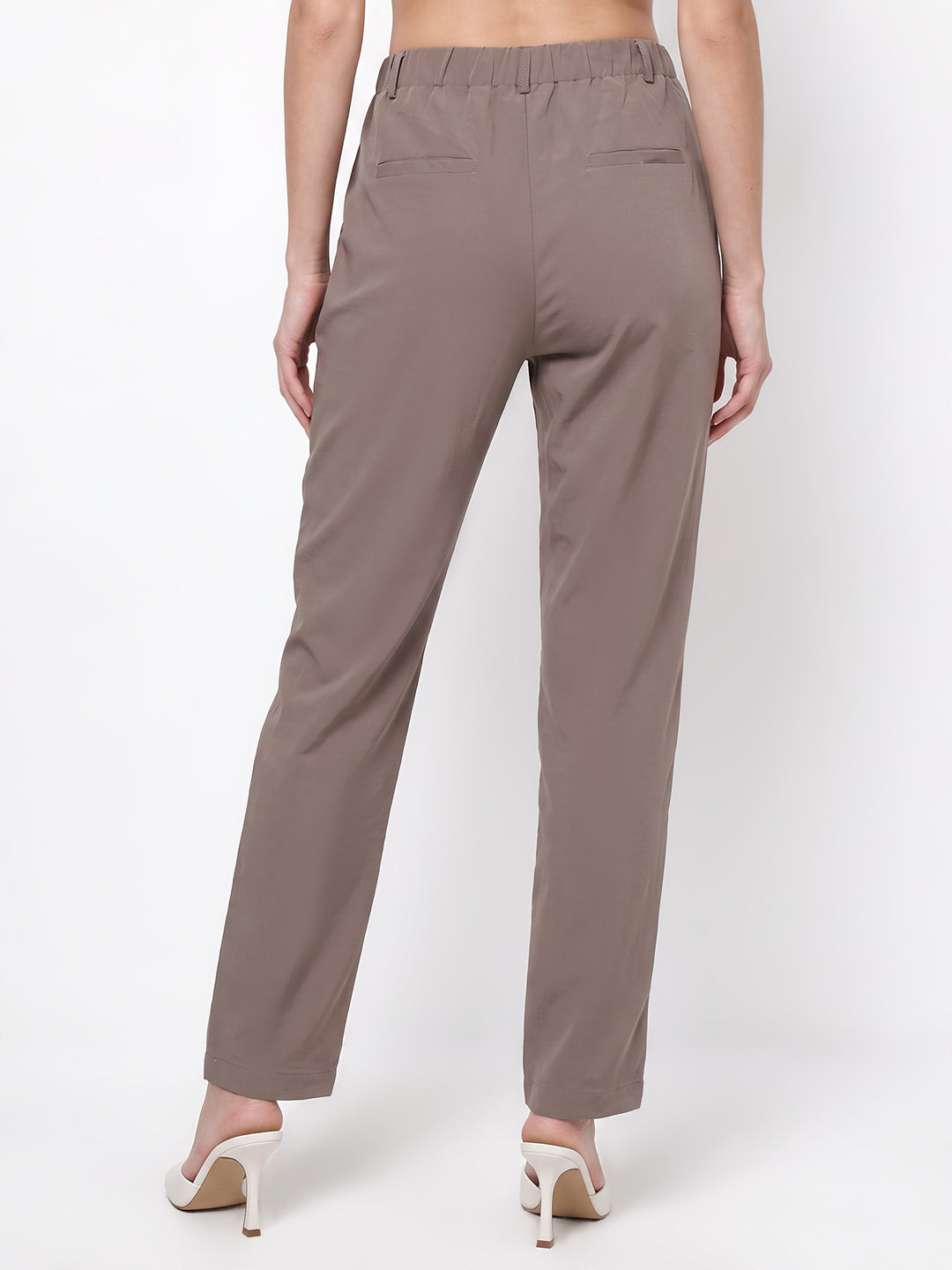 Women Stone High-Rise Straight Fit Korean Pants