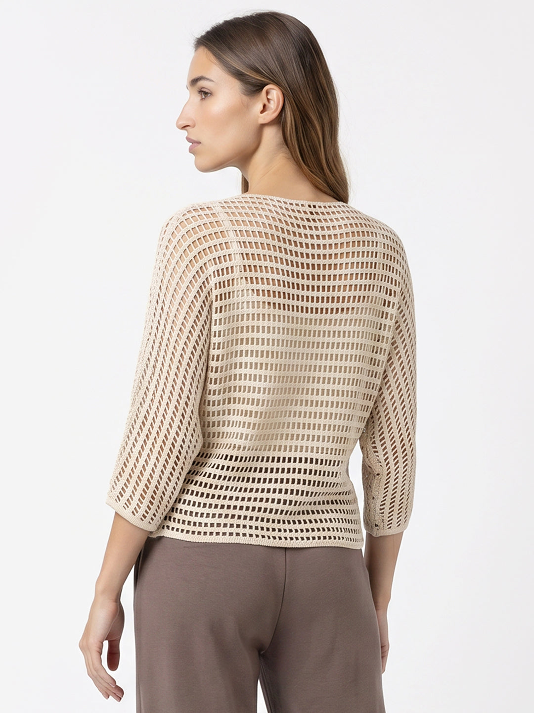 Women Ivory Batsleeve Top