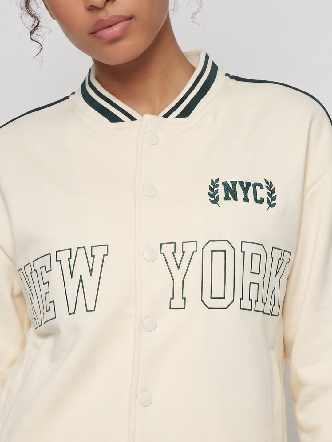 Ivory Varsity Jacket