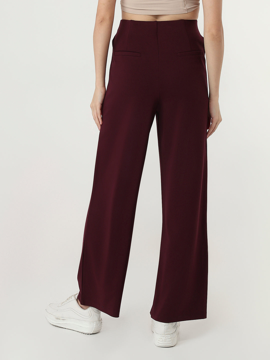 Women Wine High-Rise Treggings