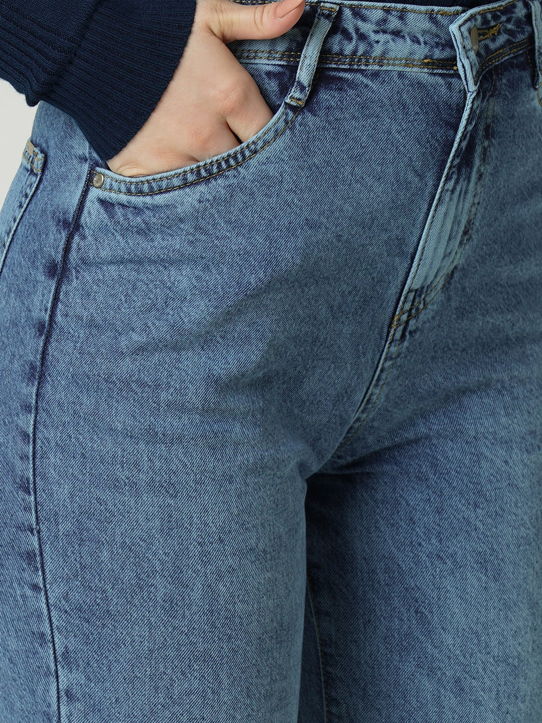 Women High-Rise Loose Straight Jeans