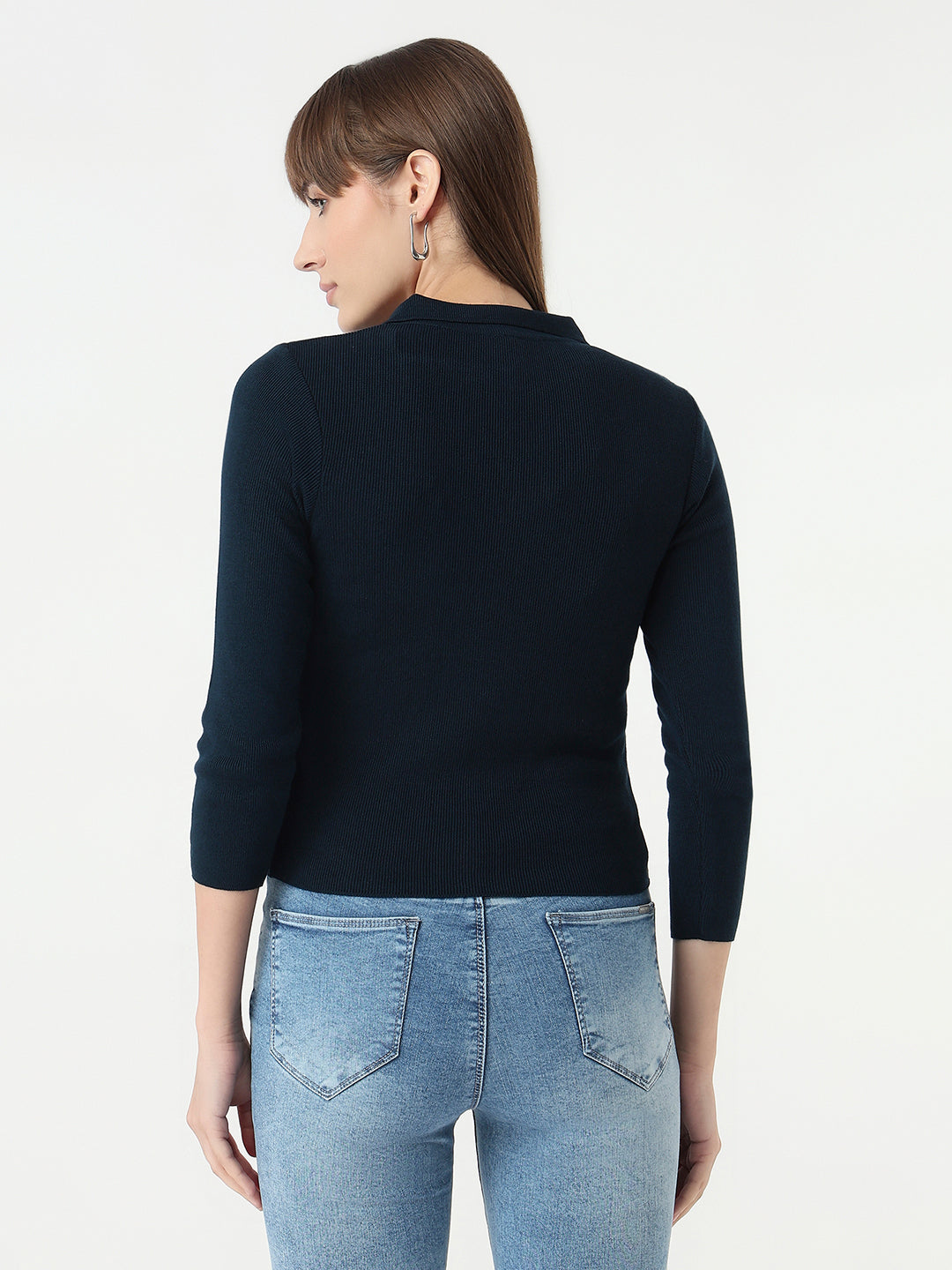 Women Airforce Slim Fit Flat Knit