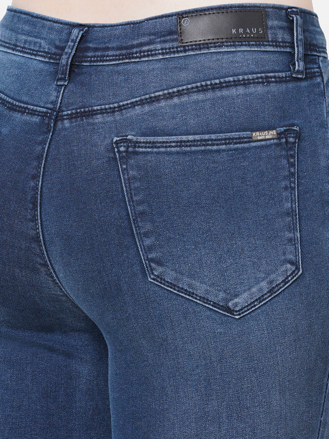 Women Dark Blue High-Rise Flare Jeans