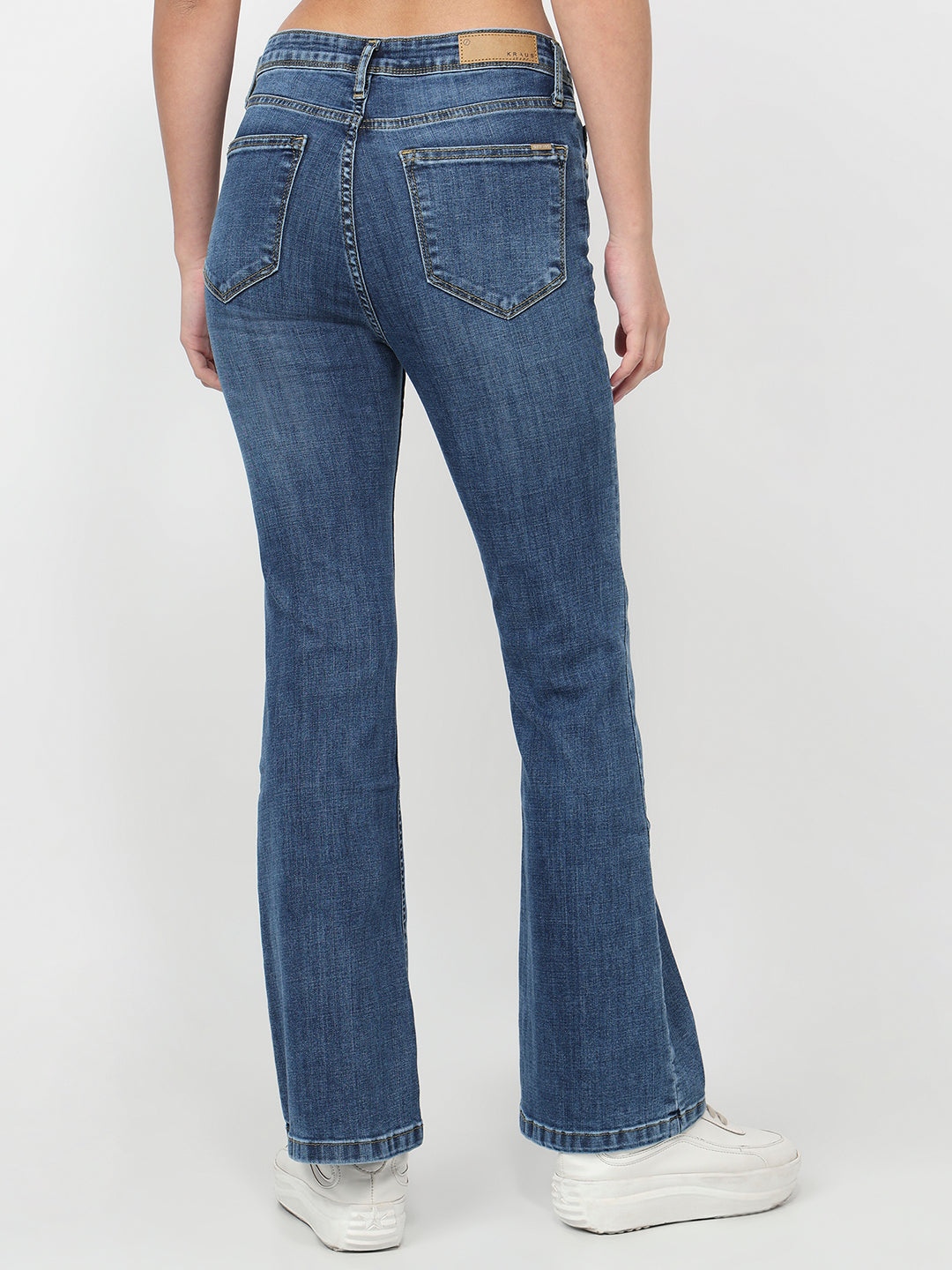 Women Blue High-Rise Flare Jeans