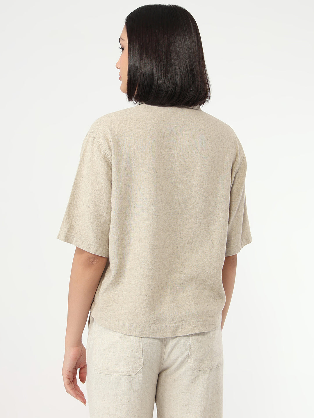 Women Dark Natural Crop Shirt