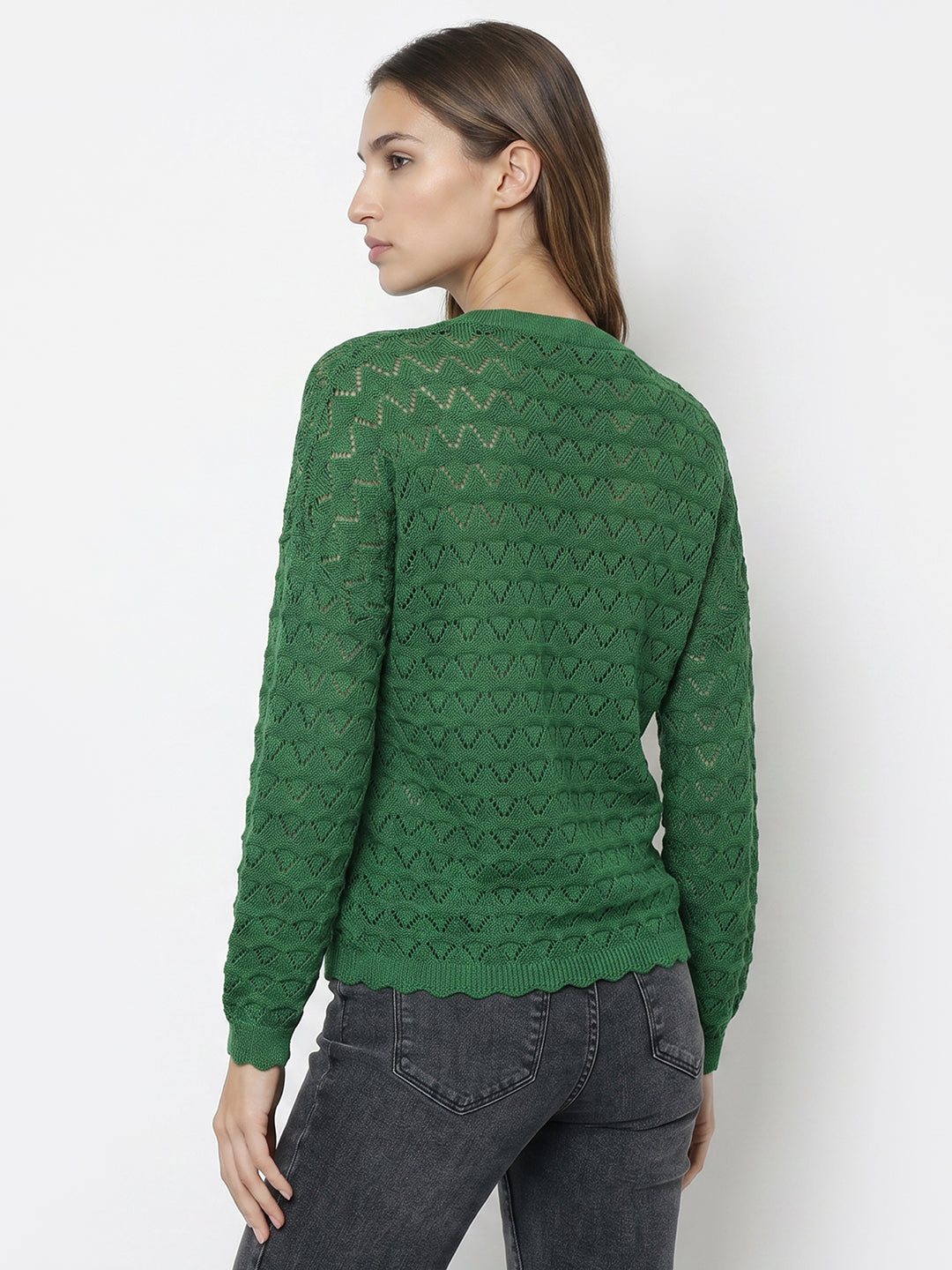 Women Matcha Green Ponitelle Top