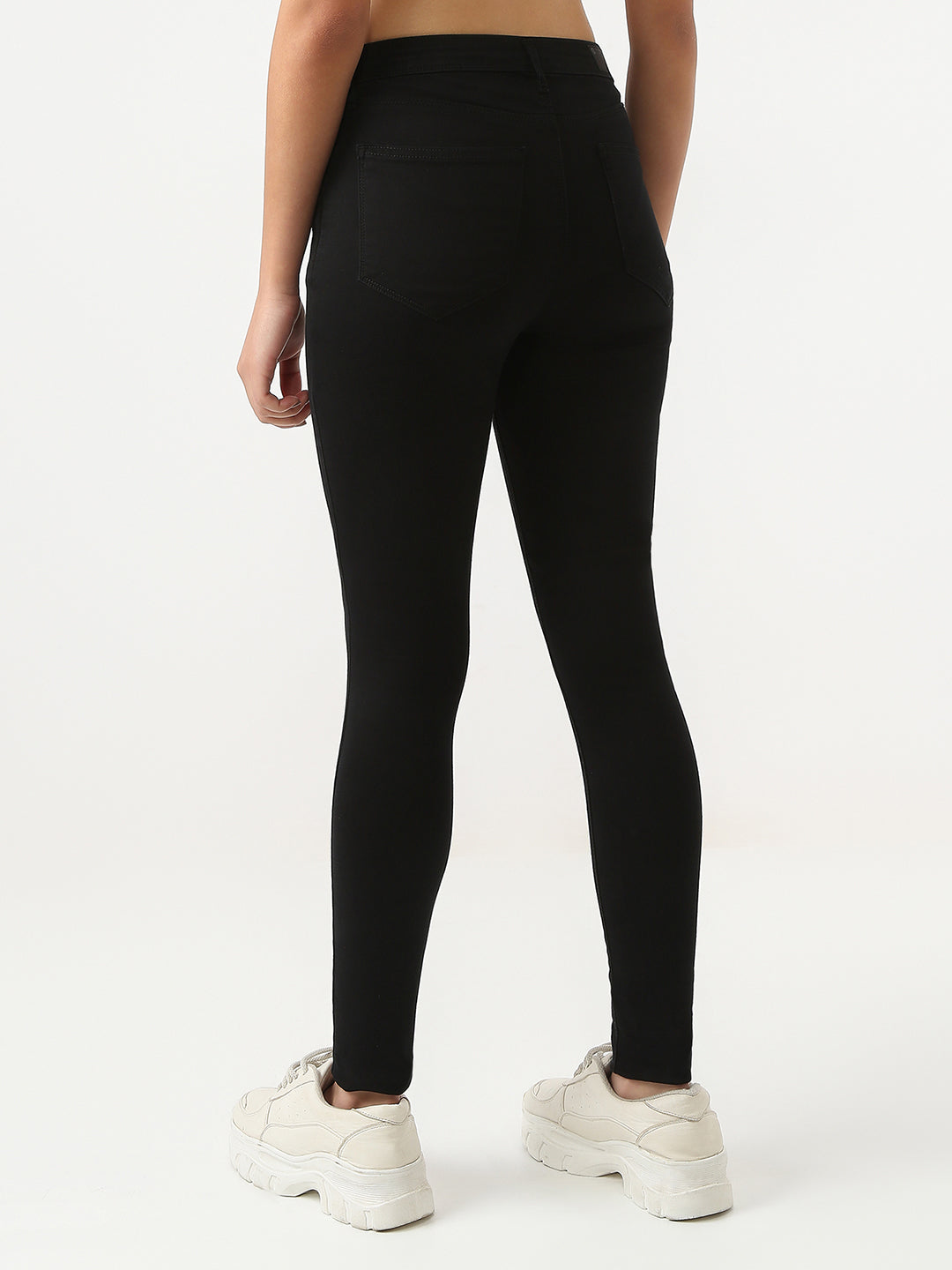Women Black Sky High Skinny Jeans