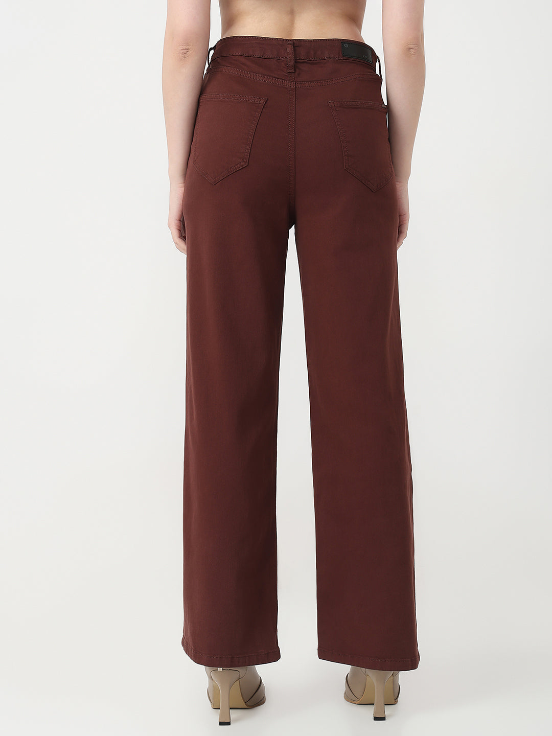 Women Sepia High-Rise Straight Jeans