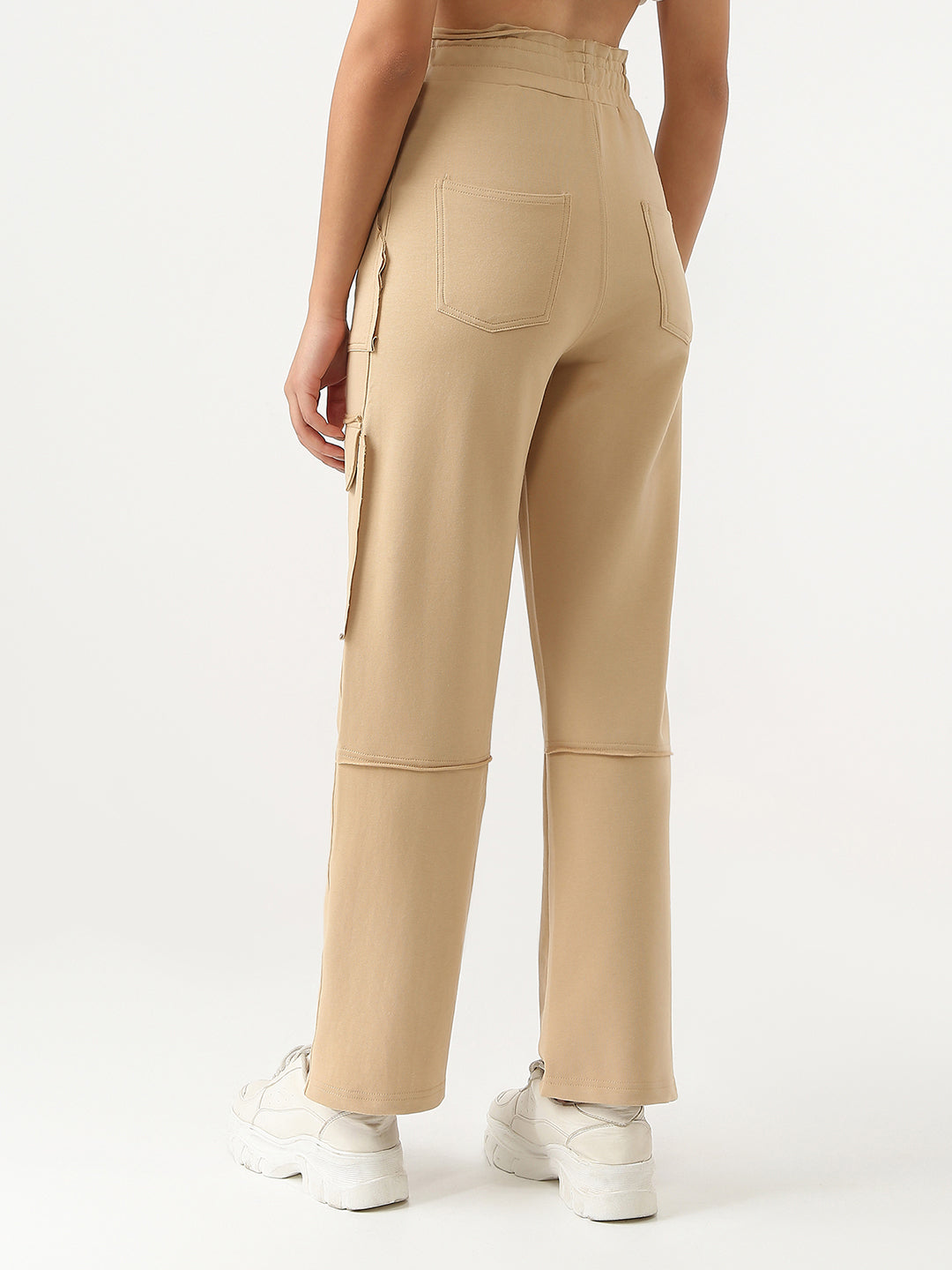 Women Beige Mid-Rise Skinny Athleisure