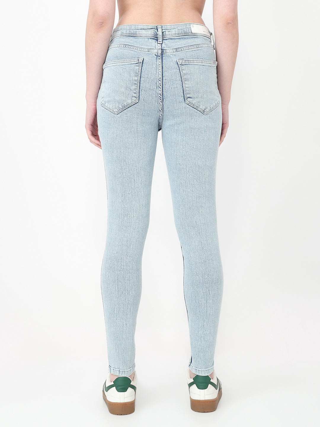 Women Light Blue High-Rise Skinny Jeans
