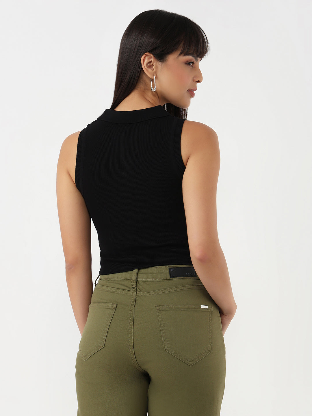Women Black Slim Tank Top