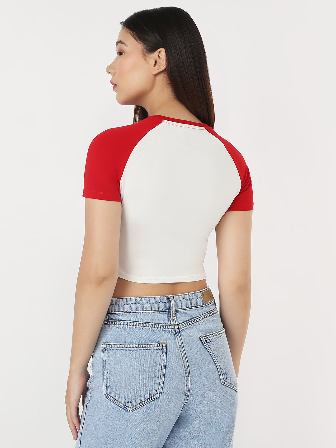 Women Ivory/Red Slim Genz Tees