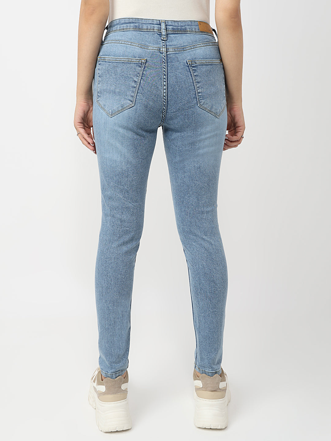 Women Blue High-Rise Skinny Jeans