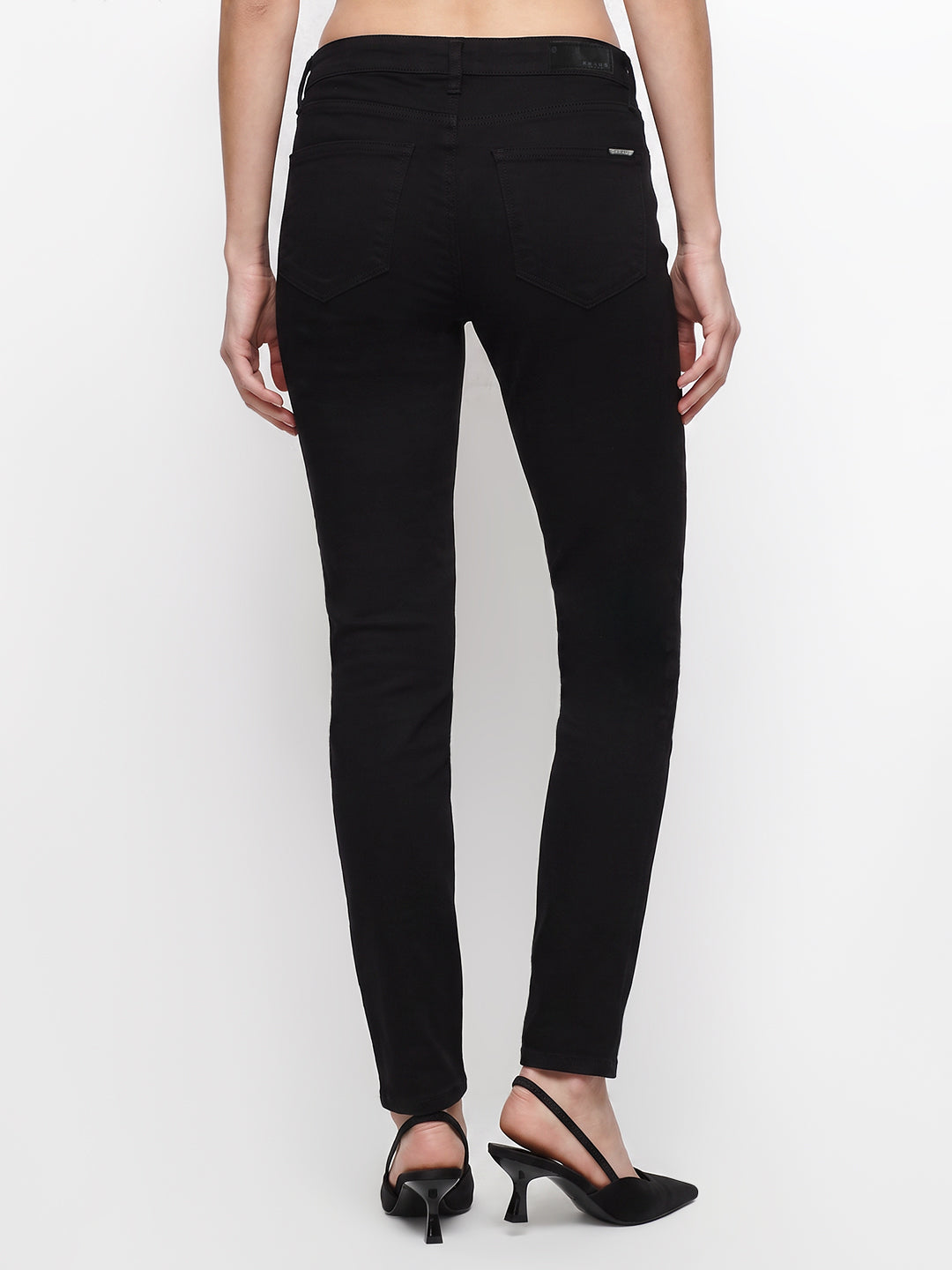 Women Black Sky High Skinny Jeans
