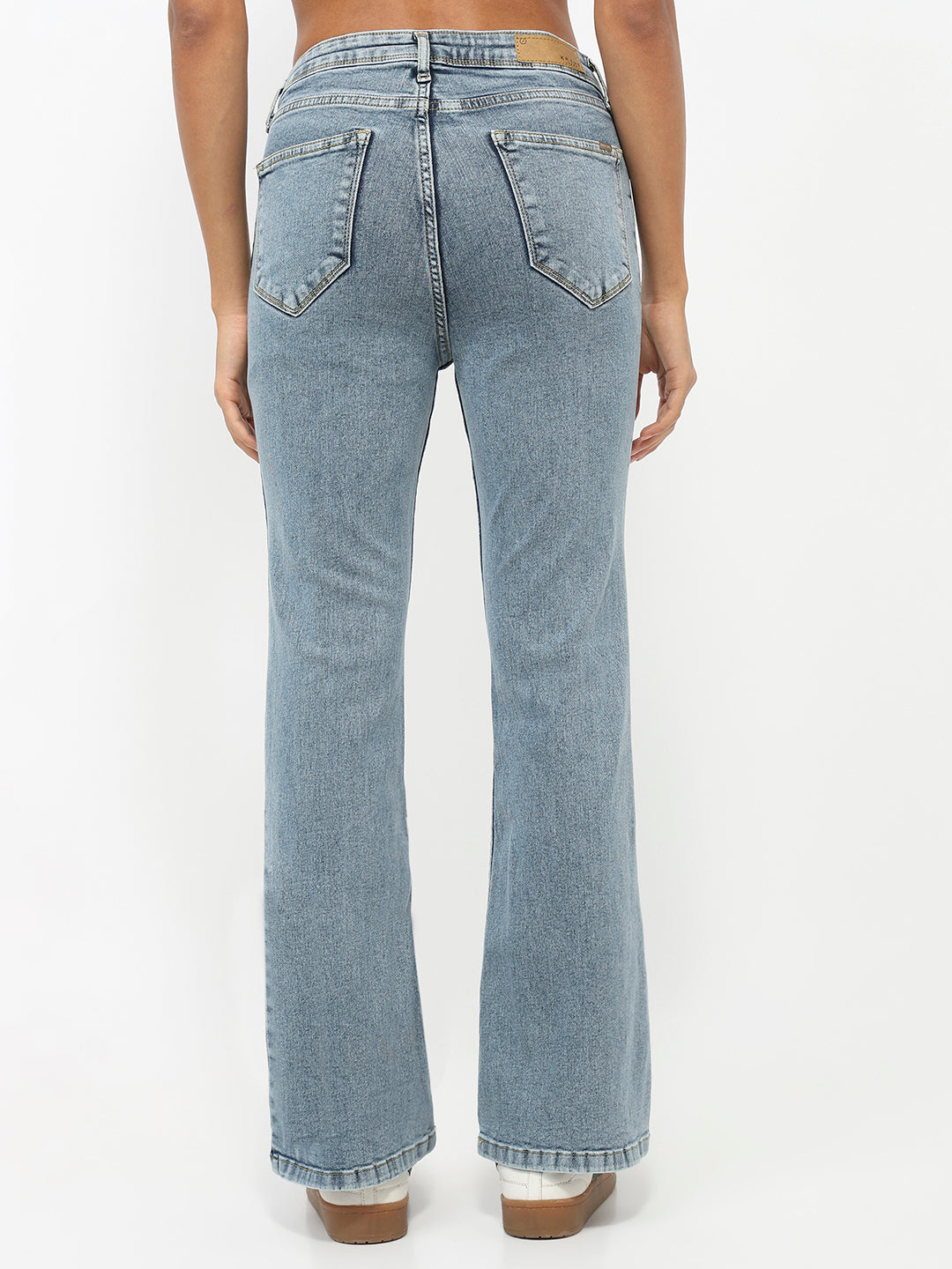 Women Blue High-Rise Flare Jeans
