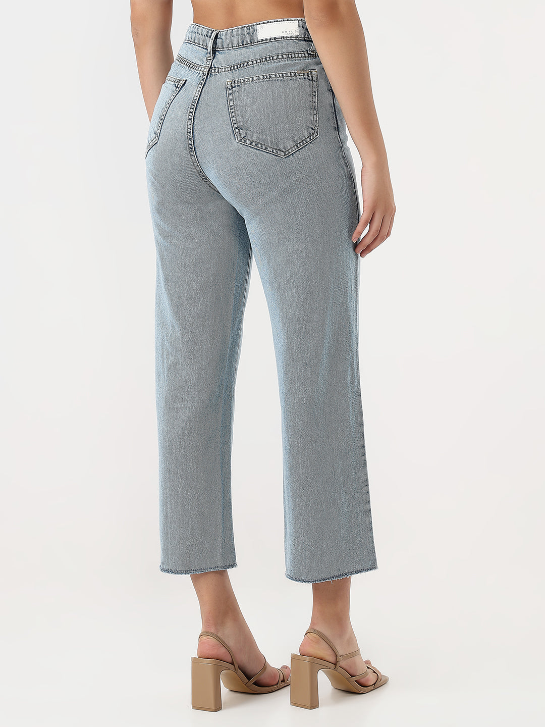 Women Blue High-Rise Wide Leg Jeans