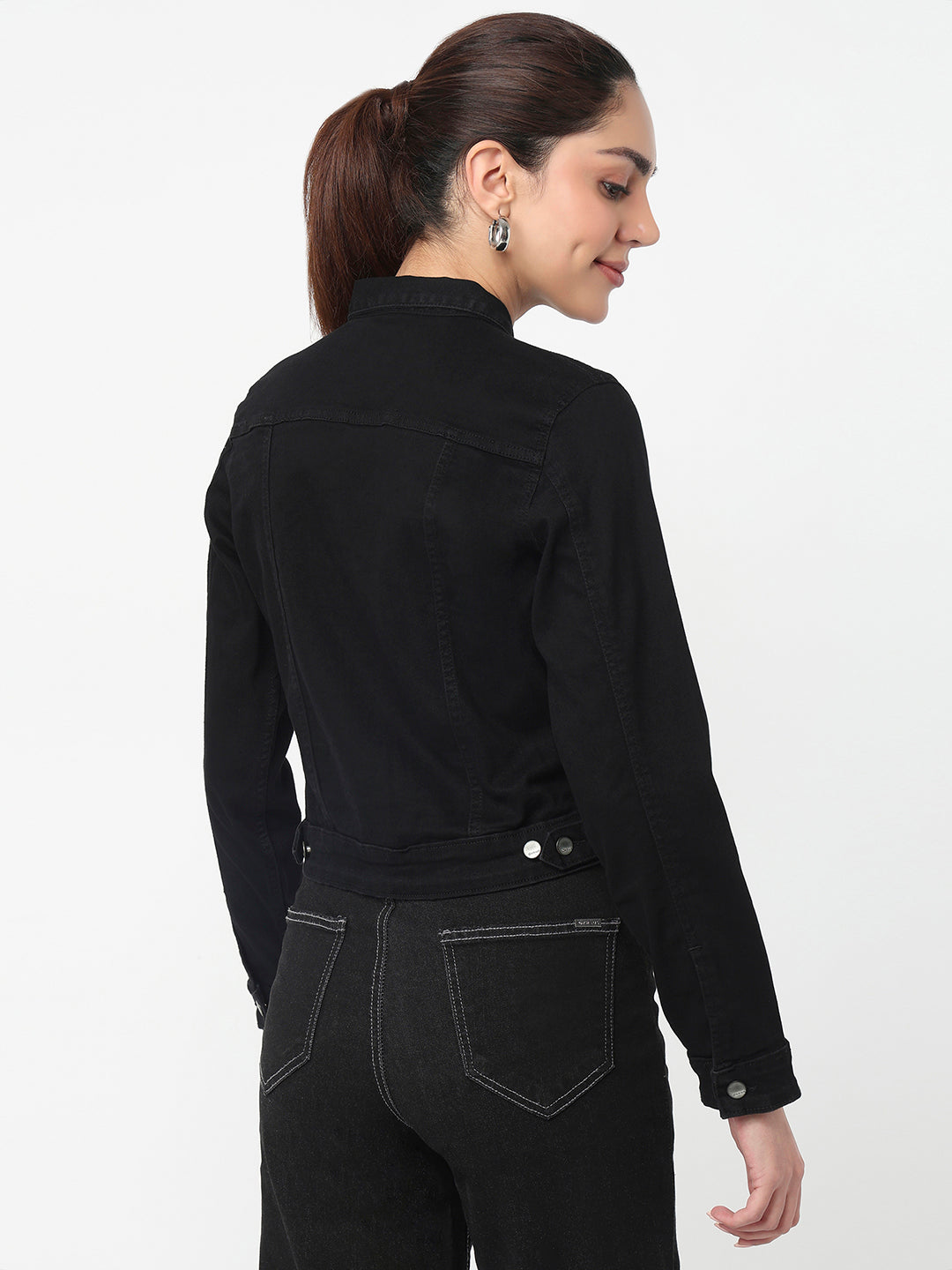 Women Black Denim Jacket