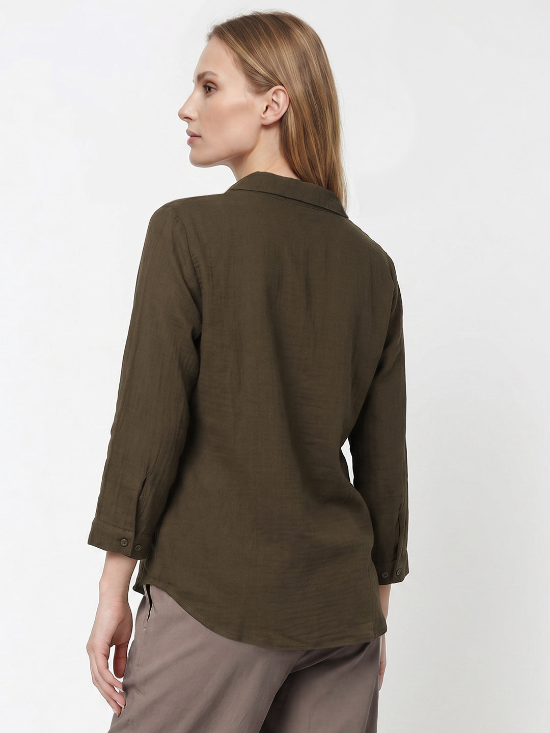 Women Olive Shirt