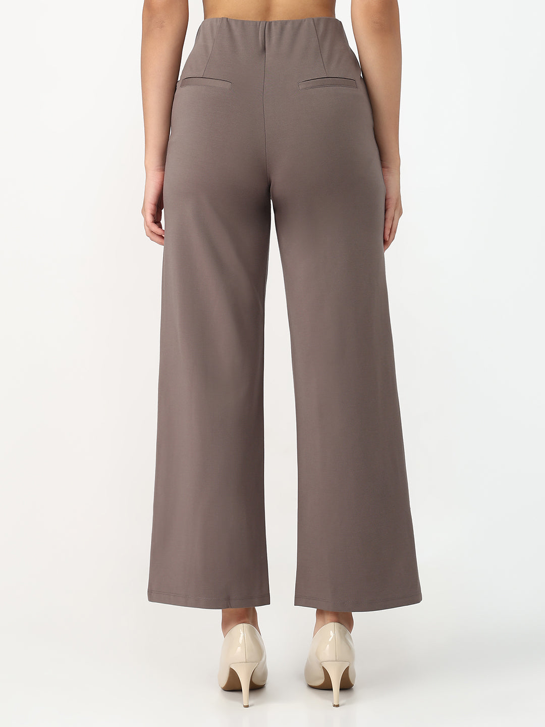Women Frost Grey Wide Leg Treggings