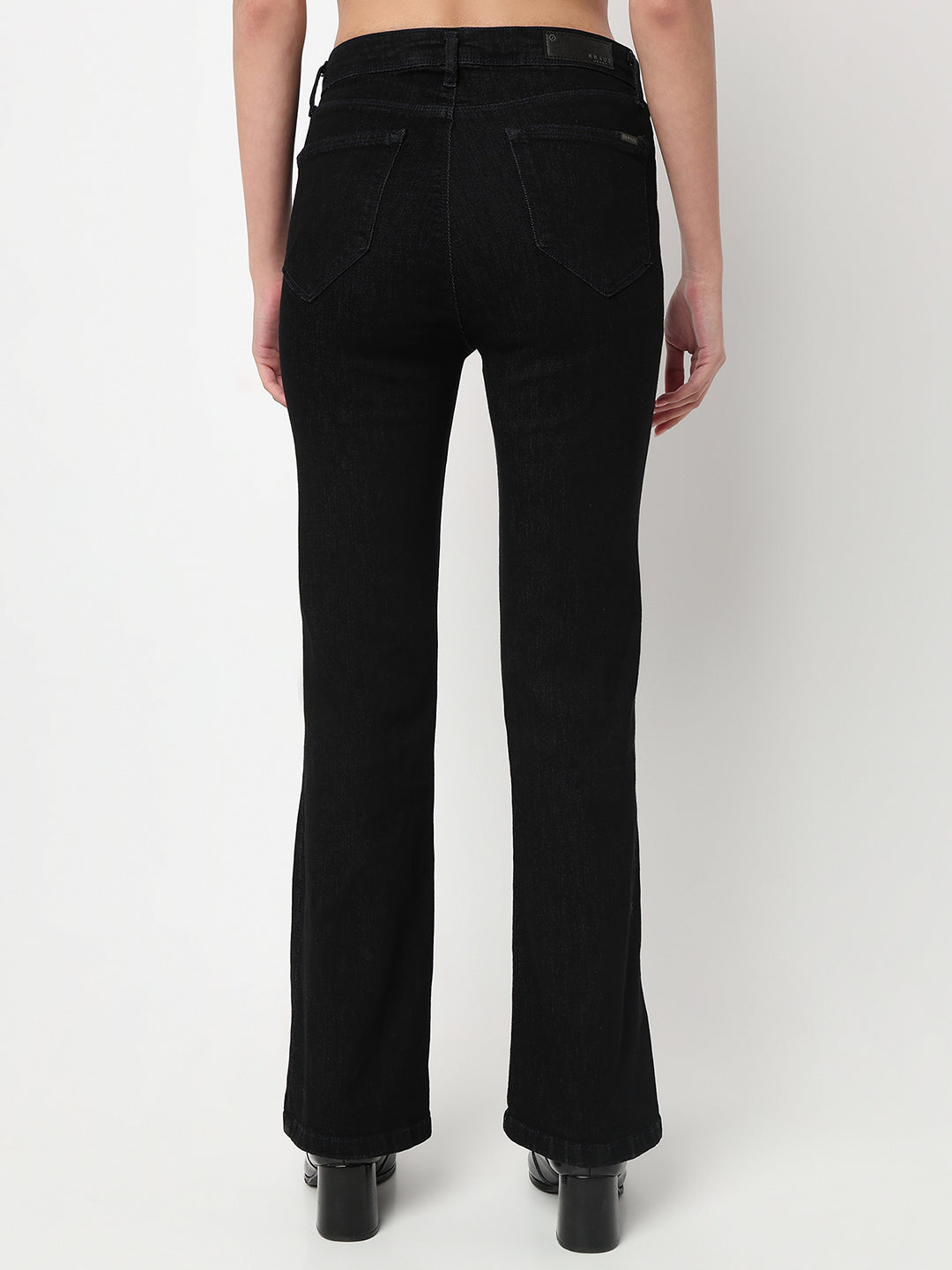Women Black High-Rise Flare Jeans