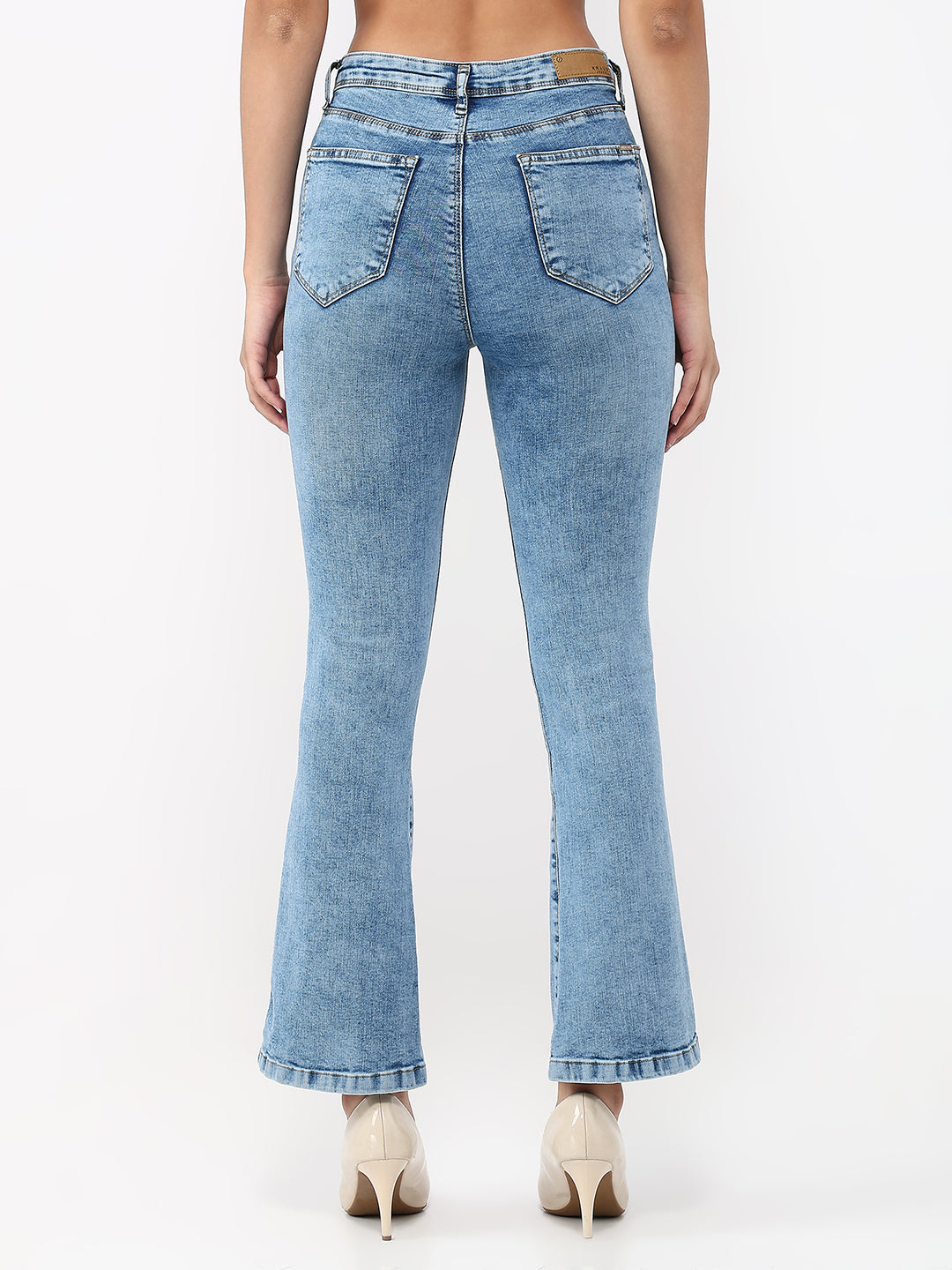 Women Blue High-Rise Flare Jeans