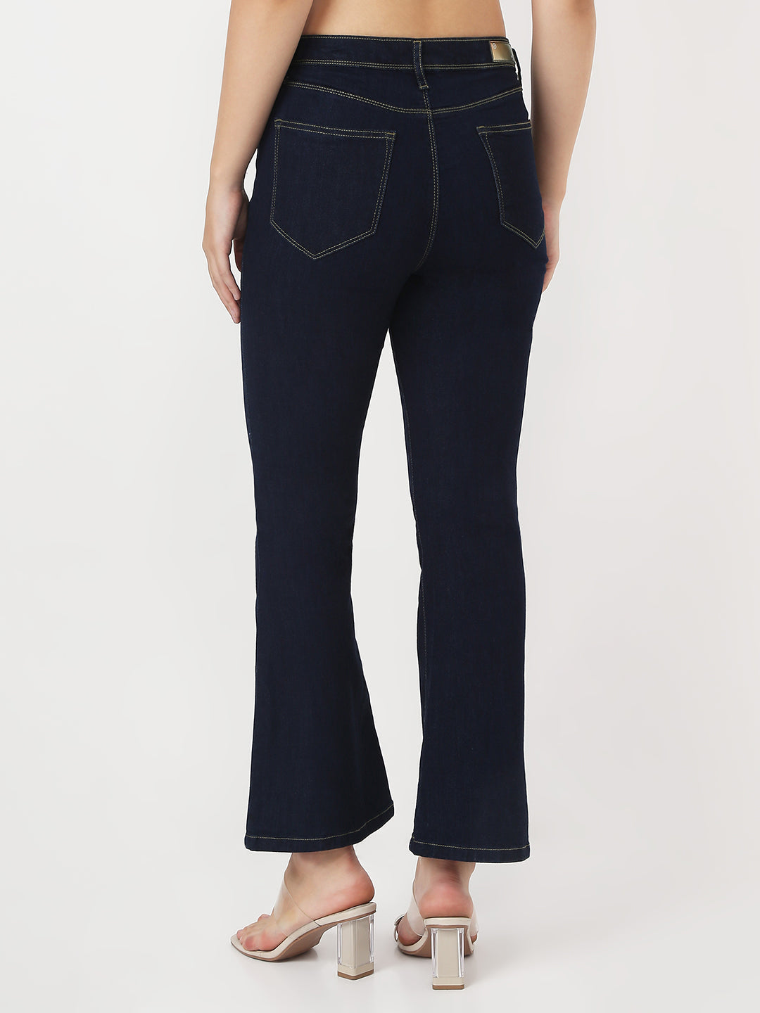 Women Blue High-Rise Flare Jeans