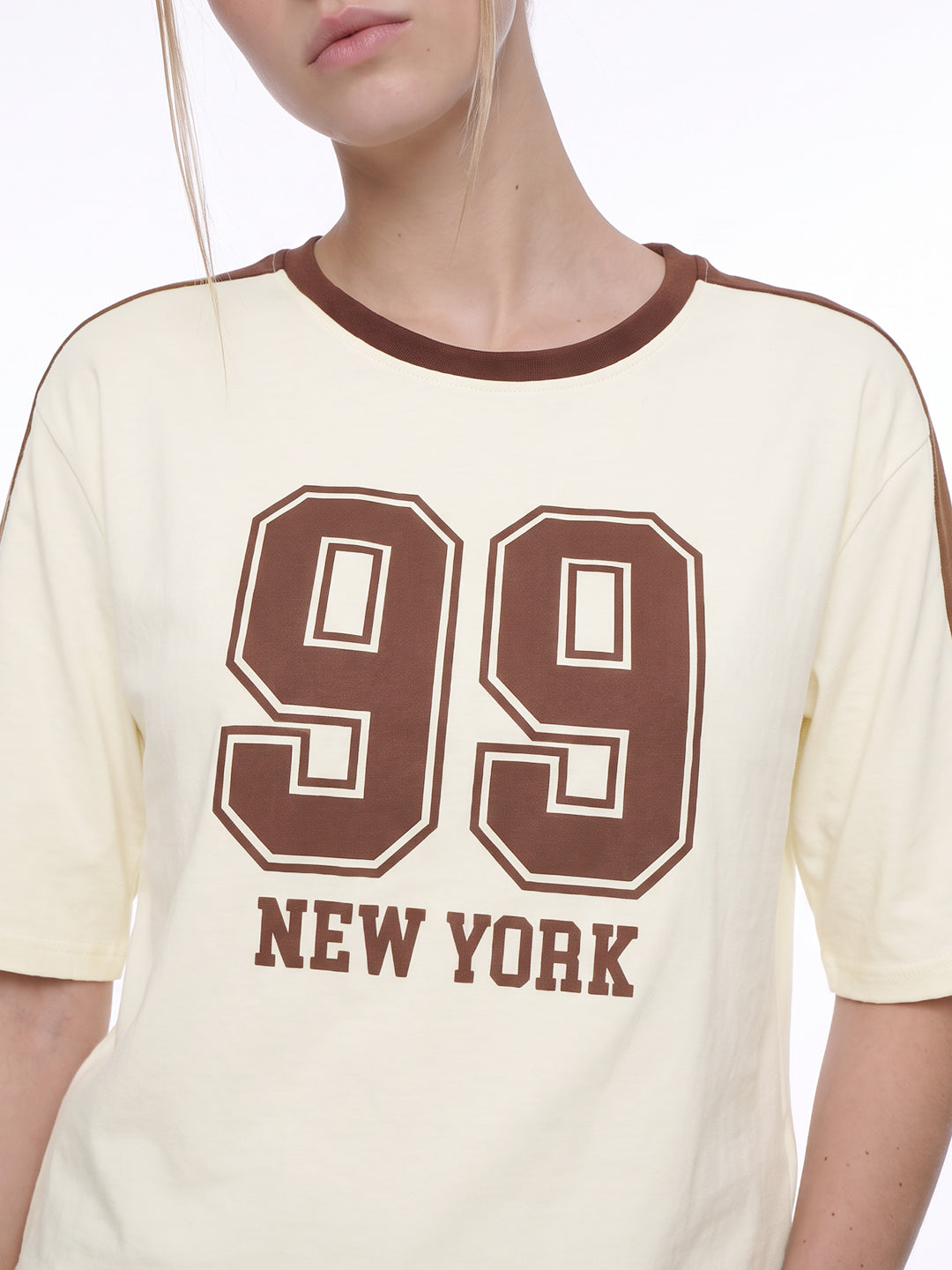 Ivory Graphic Crop Tees