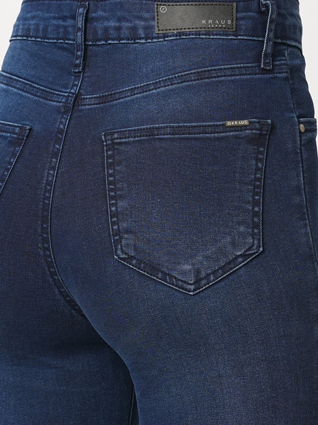 Women Dark Blue High-Rise Flare Jeans