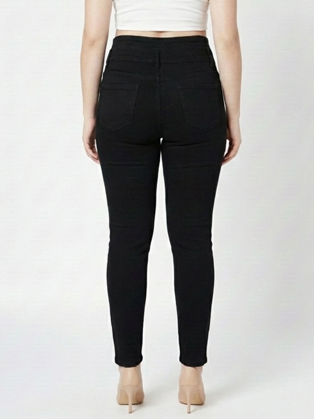 Women Black Super High-Rise Super Skinny Jeans