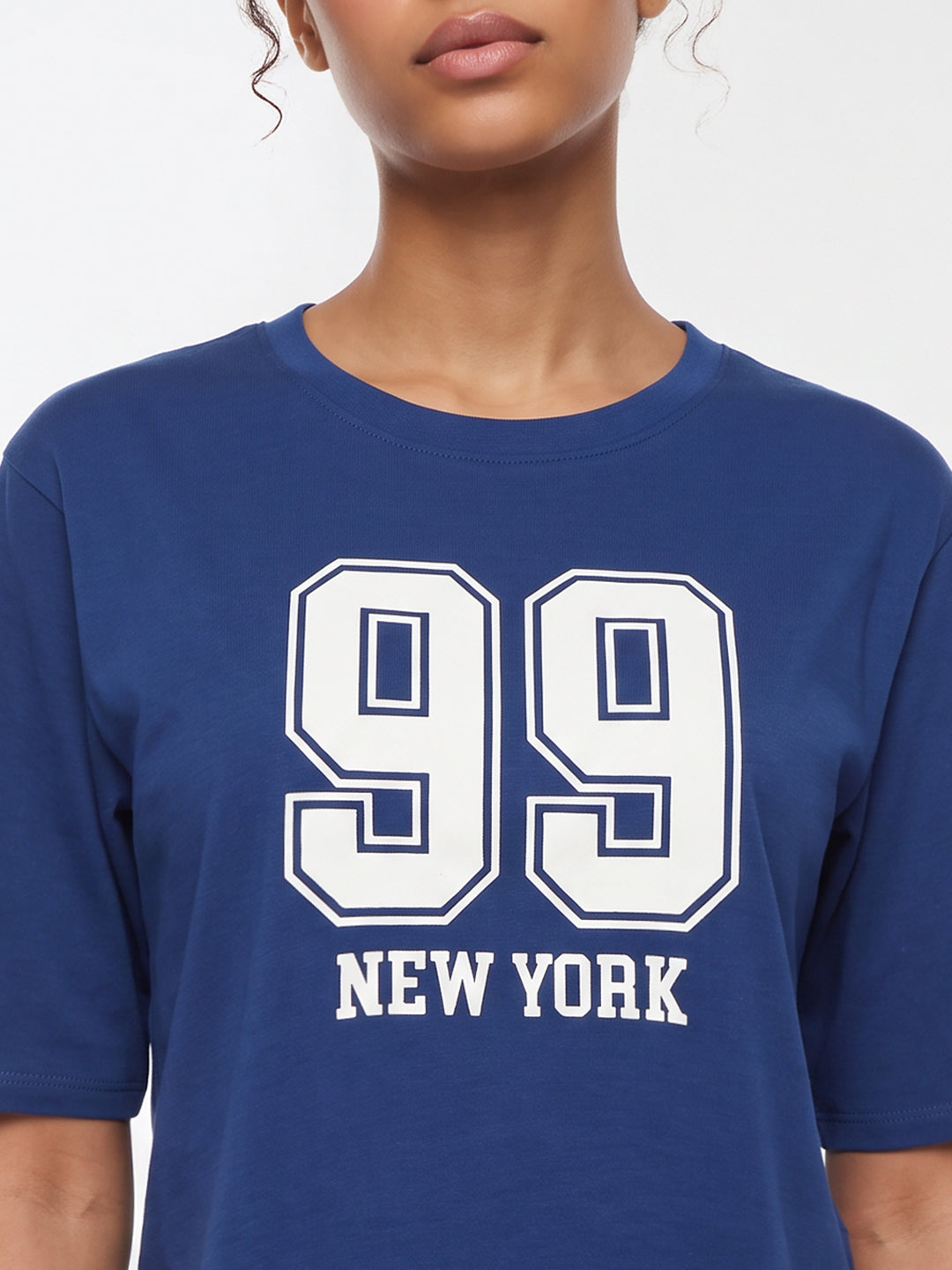 Indigo Graphic Crop Tees