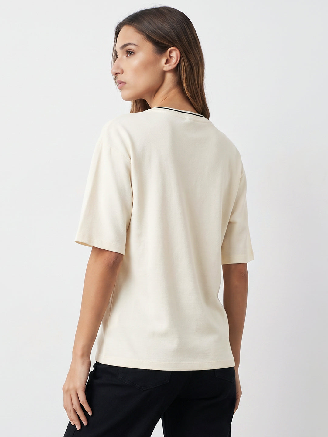 Women Ivory Oversized T-Shirt