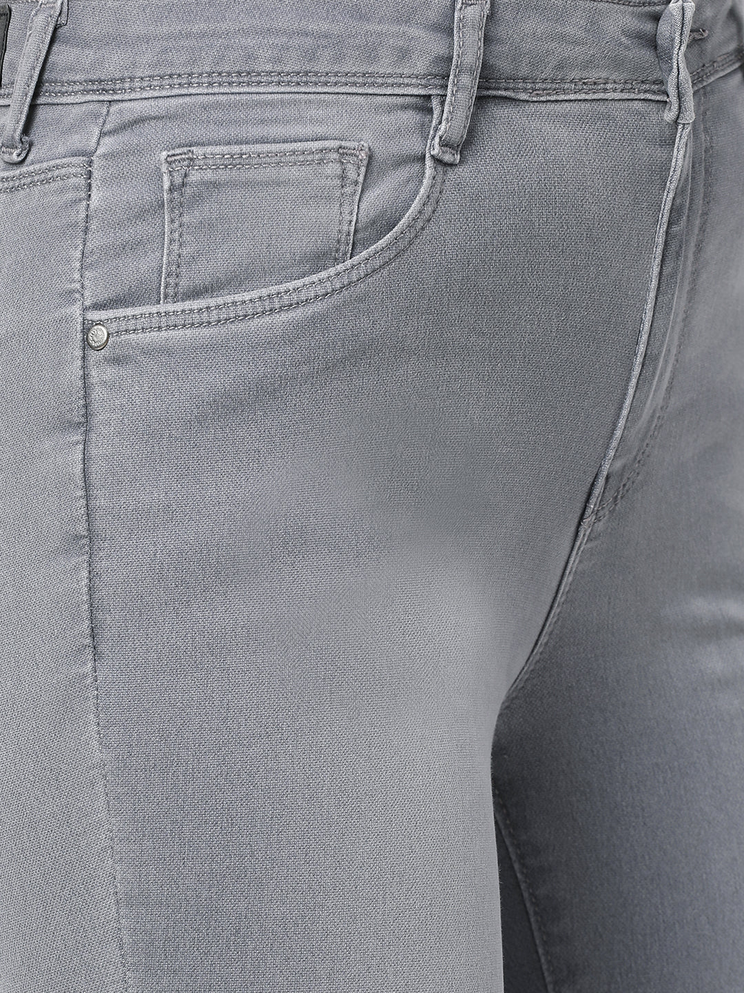 Women Grey Mid-Rise Skinny Fit Jeans