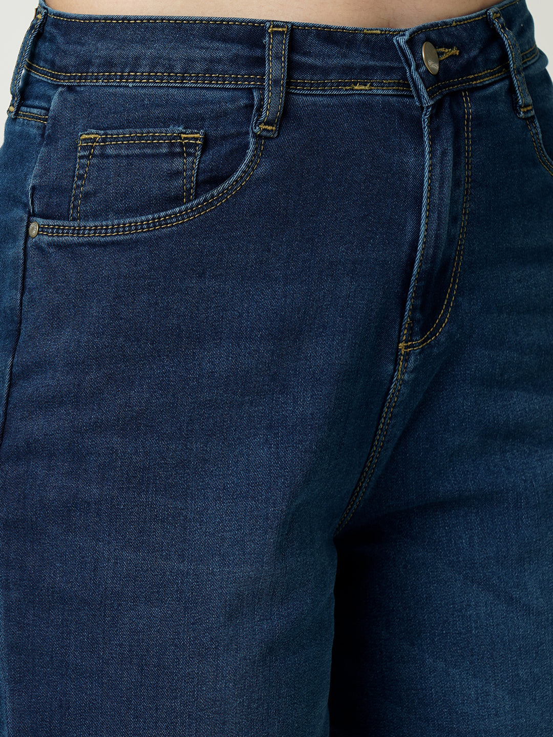 Women High-Rise Parallel Wide Leg Jeans