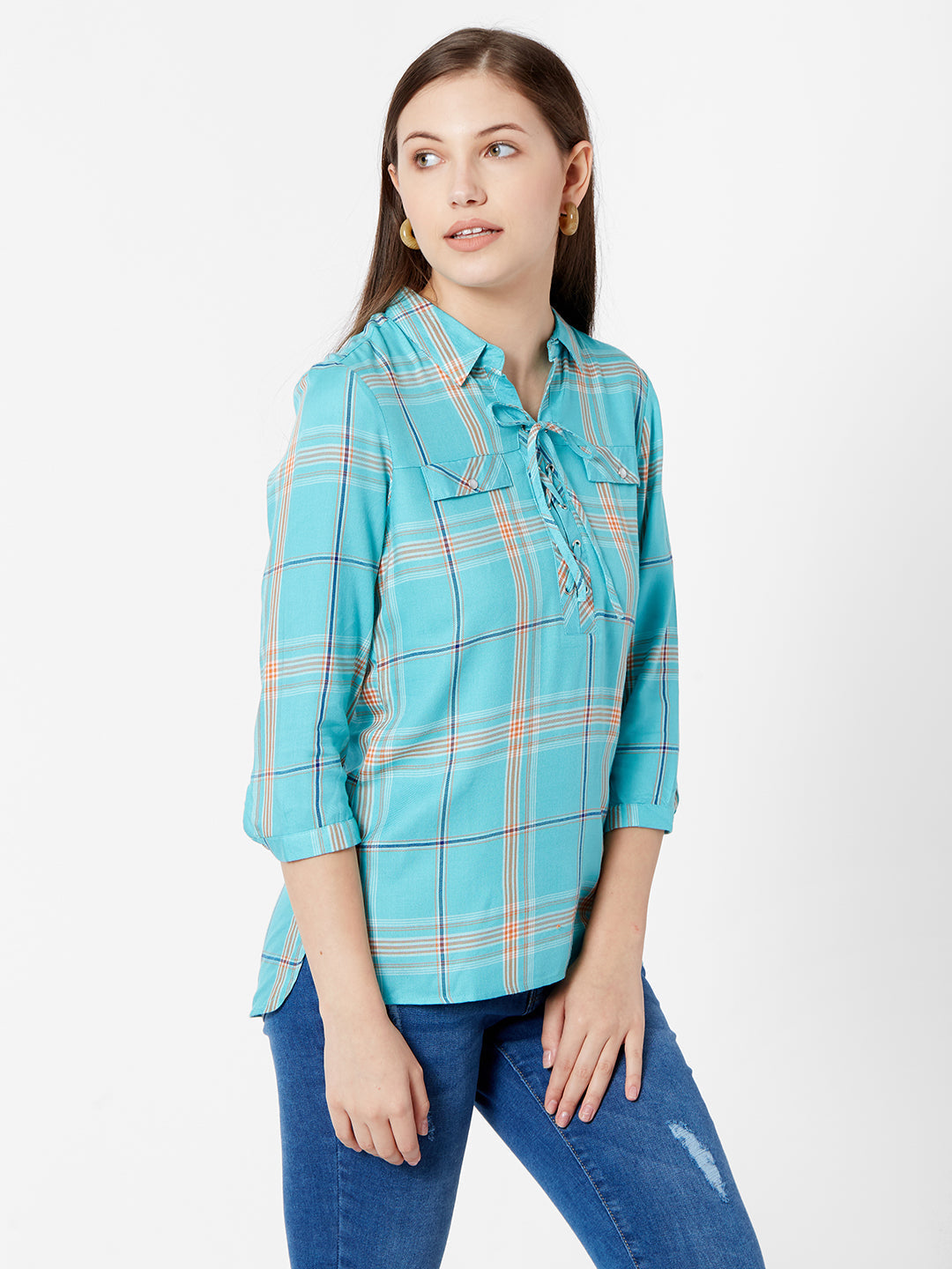Women Sea Green Top