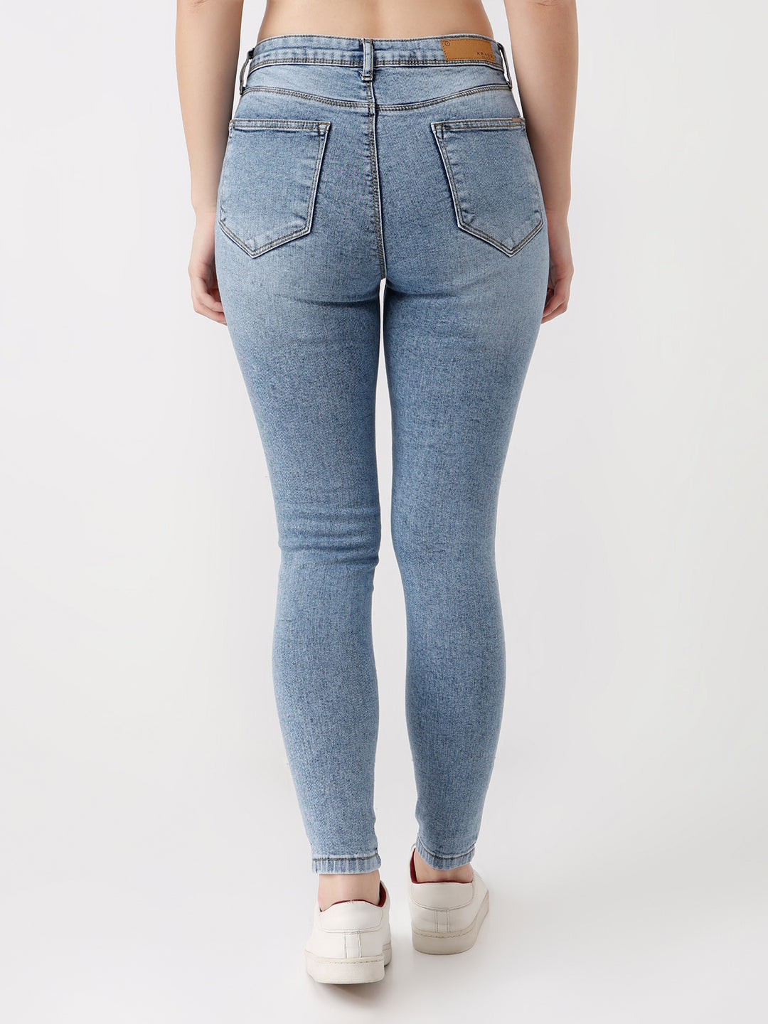 Women Light Blue High-Rise Skinny Jeans