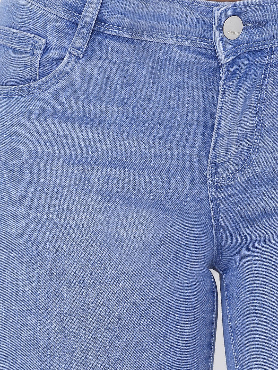 Women Blue High-Rise Crop Length Skinny Jeans