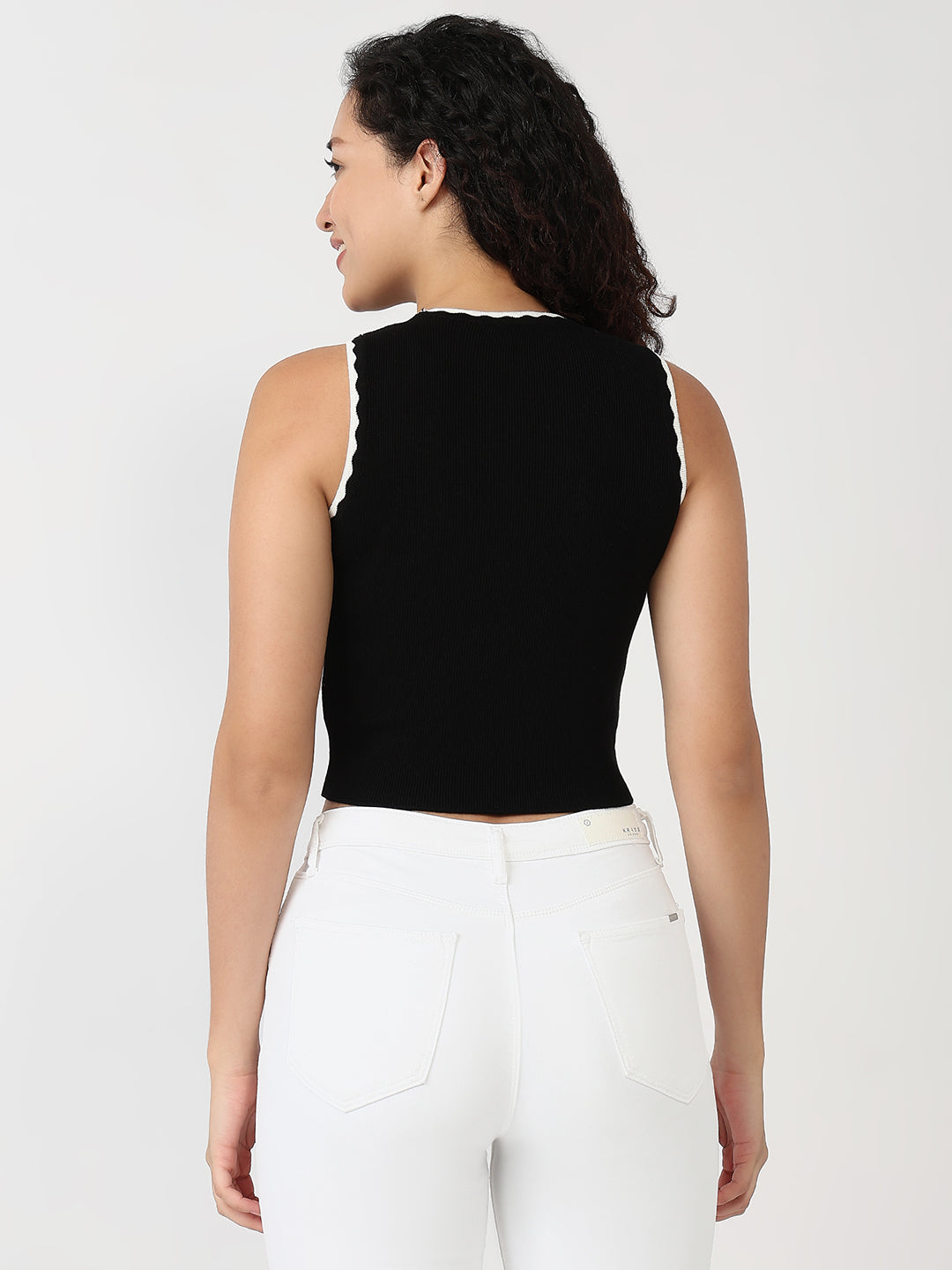 Women Black Slim Tank Top